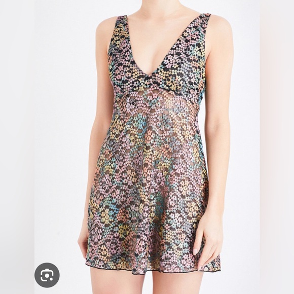 Free People Dresses & Skirts - Free People intimately Multicolor Floral Mini Dress no tag